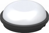 LED Plafondlamp - Artony - Opbouw Rond - Waterdicht IP65 - Helder/Koud Wit 6400K - Mat Zwart Kunststof