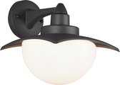 LED Tuinverlichting - Tuinlamp - Nitron Danizo - Wand - E27 Fitting - Mat Zwart - Aluminium