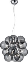 LED Hanglamp - Nitron Alionisa - G9 Fitting - 12-lichts - Rond - Glans Chroom Rookglas - Aluminium