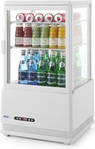 Arktic Koelvitrine Tafelmodel - Professionele Buffetvitrine - Horeca Koelkast Glazen Deur - 58 Liter - Wit