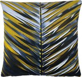 Decolenti – Palm Leaves – Sierkussenhoes – Geel - Blauw - Zwart - 45cm x 45cm