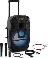 Uniprodo Draagbaar PA-systeem - 2 microfoons - afstandsbediening - 50 W