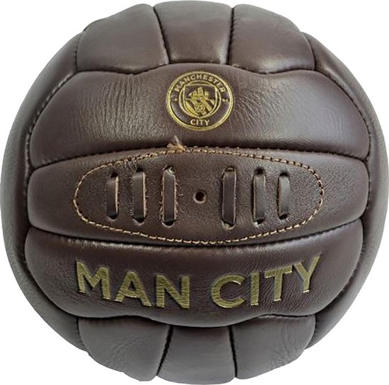 Converteren vredig studio Manchester City FC Retro Leren Bal (Bruin) | bol.com