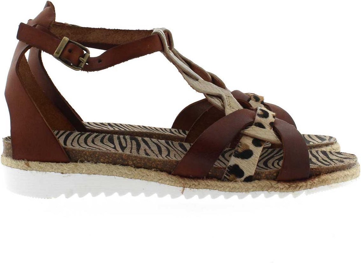 RED-RAG Cognac Sandalen | Red Rag 19296