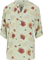 Cassis - Female - Blouse in tencel met bloemenprint  - Kaki