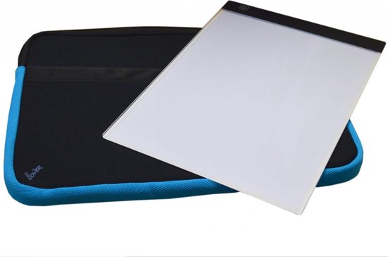 Housse pour Lightpad format A4 en néoprène solide, housse-étui-sac-sac de rangement pour la lumière LED format A4 Lightbox / Planche à dessin / Table lumineuse / Lightpad / Lightbox / Lightbox (Diamond Painting), noir, mer