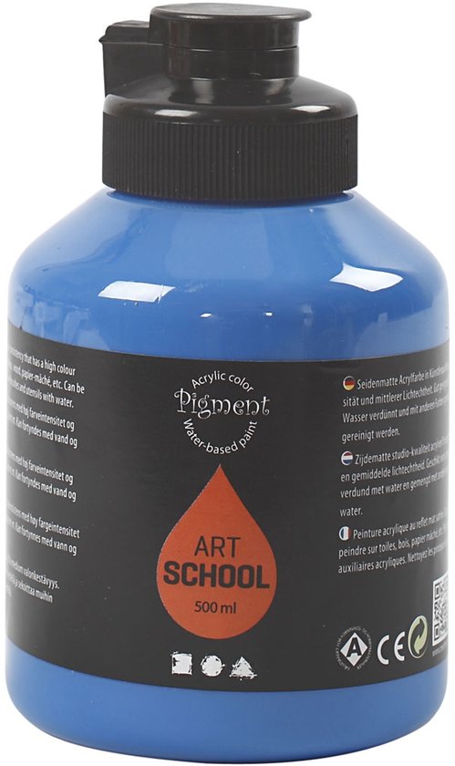 Pigment Art School, bleu primaire, 500 ml