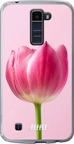 LG K10 (2016) Hoesje Transparant TPU Case - Pink Tulip #ffffff