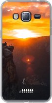 Samsung Galaxy J3 (2016) Hoesje Transparant TPU Case - Rock Formation Sunset #ffffff