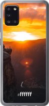 Samsung Galaxy A31 Hoesje Transparant TPU Case - Rock Formation Sunset #ffffff