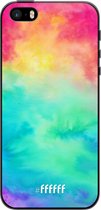 iPhone 5 Hoesje TPU Case - Rainbow Tie Dye #ffffff