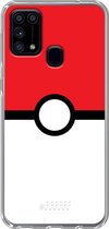 Samsung Galaxy M31 Hoesje Transparant TPU Case - Pokeball #ffffff