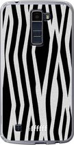 LG K10 (2016) Hoesje Transparant TPU Case - Zebra Print #ffffff