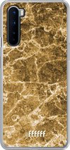 OnePlus Nord Hoesje Transparant TPU Case - Gold Marble #ffffff