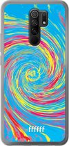 Xiaomi Redmi 9 Hoesje Transparant TPU Case - Swirl Tie Dye #ffffff