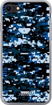 6F hoesje - geschikt voor iPhone SE (2020) - Transparant TPU Case - Navy Camouflage #ffffff