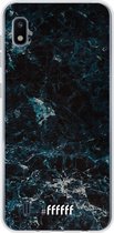 Samsung Galaxy A10 Hoesje Transparant TPU Case - Dark Blue Marble #ffffff