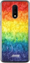 OnePlus 7 Hoesje Transparant TPU Case - Rainbow Veins #ffffff