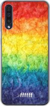 Samsung Galaxy A50 Hoesje Transparant TPU Case - Rainbow Veins #ffffff