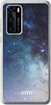 Huawei P40 Hoesje Transparant TPU Case - Milky Way #ffffff