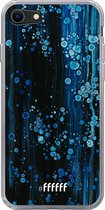 6F hoesje - geschikt voor iPhone SE (2020) - Transparant TPU Case - Bubbling Blues #ffffff