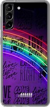 6F hoesje - geschikt voor Samsung Galaxy S21 Plus -  Transparant TPU Case - Love is Love #ffffff