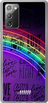 Samsung Galaxy Note 20 Hoesje Transparant TPU Case - Love is Love #ffffff