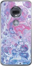 Motorola Moto G7 Hoesje Transparant TPU Case - Liquid Amethyst #ffffff