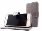 Samsung S10 Lite - Étui portefeuille en cuir gris Vintage - Étui portefeuille en cuir intérieur coloré TPU - Étui livre - Étui à rabat - Boek - Étui de protection 360º pour téléphone