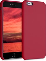 kwmobile telefoonhoesje voor Apple iPhone 6 Plus / 6S Plus - Hoesje met siliconen coating - Smartphone case in klassiek rood