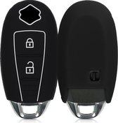 kwmobile autosleutel hoesje geschikt voor Suzuki Sport 2-knops autosleutel Keyless Go hoes - TPU autosleutel behuizing - Beschermende auto sleutel case - Sleuteletui in zwart / wit