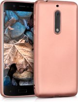 kwmobile telefoonhoesje voor Nokia 5 - Hoesje voor smartphone - Back cover in metallic roségoud