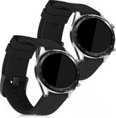 kwmobile 2x armband voor Huawei Watch GT (46mm) - Bandjes voor fitnesstracker in zwart
