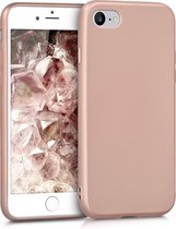 kwmobile telefoonhoesje voor Apple iPhone SE (2022) / iPhone SE (2020) / iPhone 8 / iPhone 7 - Hoesje voor smartphone - Back cover in metallic roségoud