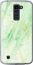 LG K10 (2016) Hoesje Transparant TPU Case - Pistachio Marble #ffffff