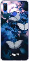 Huawei Nova 3 Hoesje Transparant TPU Case - Blooming Butterflies #ffffff