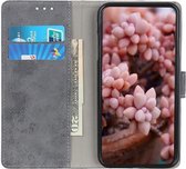 OnePlus 9 Pro Hoesje Vintage Portemonnee Book Case Grijs