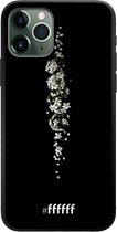 6F hoesje - geschikt voor iPhone 11 Pro -  TPU Case - White flowers in the dark #ffffff