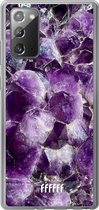 Samsung Galaxy Note 20 Hoesje Transparant TPU Case - Purple Geode #ffffff