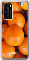 Huawei P40 Hoesje Transparant TPU Case - Sinaasappel #ffffff
