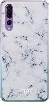 Huawei P30 Hoesje Transparant TPU Case - Classic Marble #ffffff