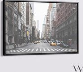 Manhattan crossway New York - Foto Prent Canvas Schilderijen (Wanddecoratie woonkamer / slaapkamer) -