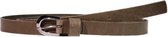 Dames riem leer 2 cm Donker grijs, bandmaat 095