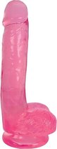 7 Inch Slim Stick with Balls Cherry Ice - Pink