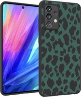 iMoshion Design voor de Samsung Galaxy A52(s) (5G/4G) hoesje - Luipaard - Groen / Zwart