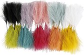 Kunstveren. diverse kleuren. L: 15 cm. B: 8 cm. 10x10 doos/ 1 doos