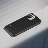 Origineel Xiaomi Mi 11 Hoesje Rugged Vegan Leather Case Carbon Zwart geschikt voor Xiaomi Mi 11