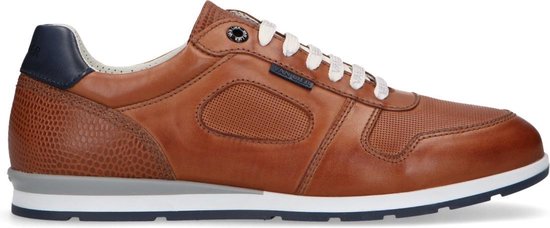 Van Lier - Heren - Cognac leren sneakers - Maat 43 | bol.com