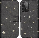 iMoshion Design Softcase Book Case Samsung Galaxy A52(s) (5G/4G) hoesje - Stars Gold
