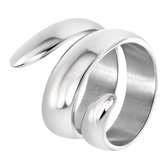 Lucardi Dames Ring Rosamonde - Ring - Cadeau - Staal - Zilverkleurig